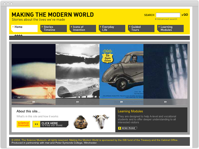 Making the Modern World homepage